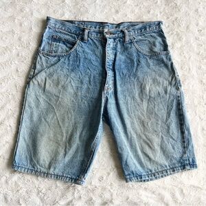 Vintage Denim Shorts Jorts Juniors 15/16 Fits 36 Blue Medium Wash Faded Jean Y2K